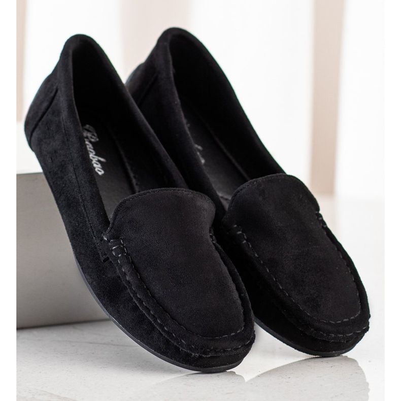 SHELOVET Schwarze Wildleder-Loafer 2