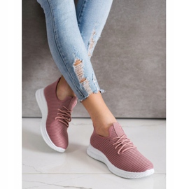 SHELOVET Bequeme Slip-On Sneakers rosa 2