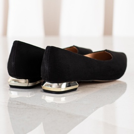 Filippo Pumps mit dekorativem Absatz schwarz 1