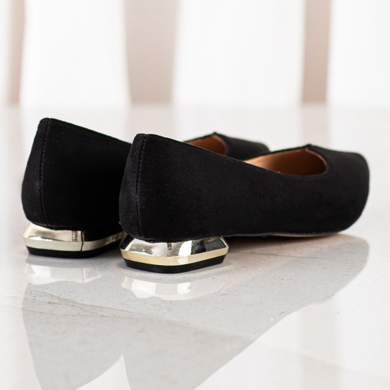 Filippo Pumps mit dekorativem Absatz schwarz 1