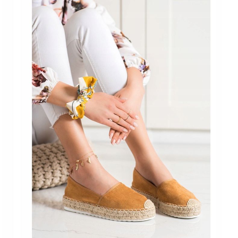 Seastar Durchbrochene Espadrilles mit Wildleder braun 1