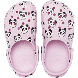 Crocs für Kinder Classic Panda Print Clog hellrosa 206999 6GD 1