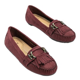 Braune Loafer aus Öko-Wildleder von Maia rot 1