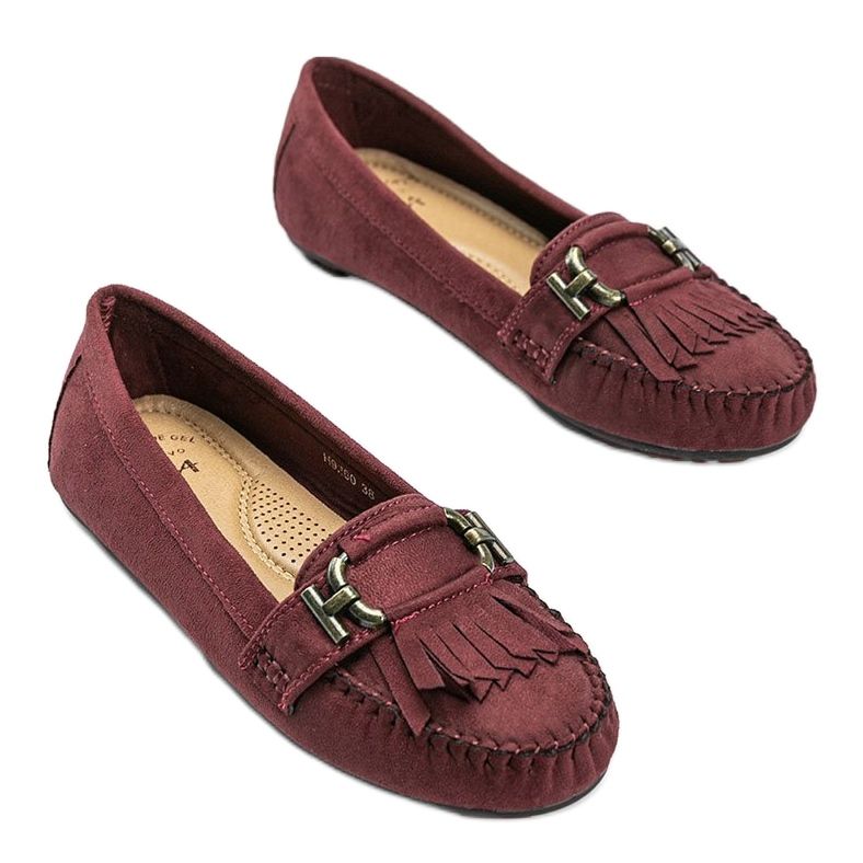 Braune Loafer aus Öko-Wildleder von Maia rot 1