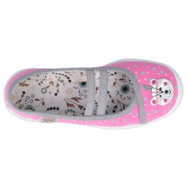 Ballerinas Befado Kinderschuhe 116X284 rosa silber- grau 2