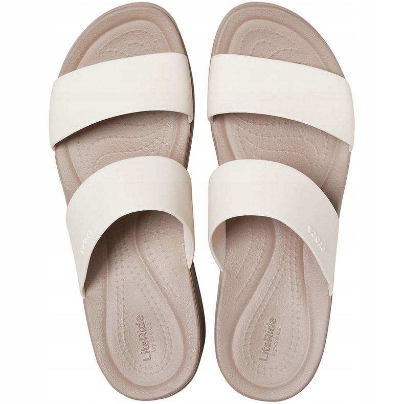 Crocs Damen Hausschuhe Brooklyn Mid Wedge beige 206219 16T 1