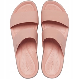 Crocs Damen Hausschuhe Brooklyn Mid Wedge Rosa-Beige 206219 6RL 1