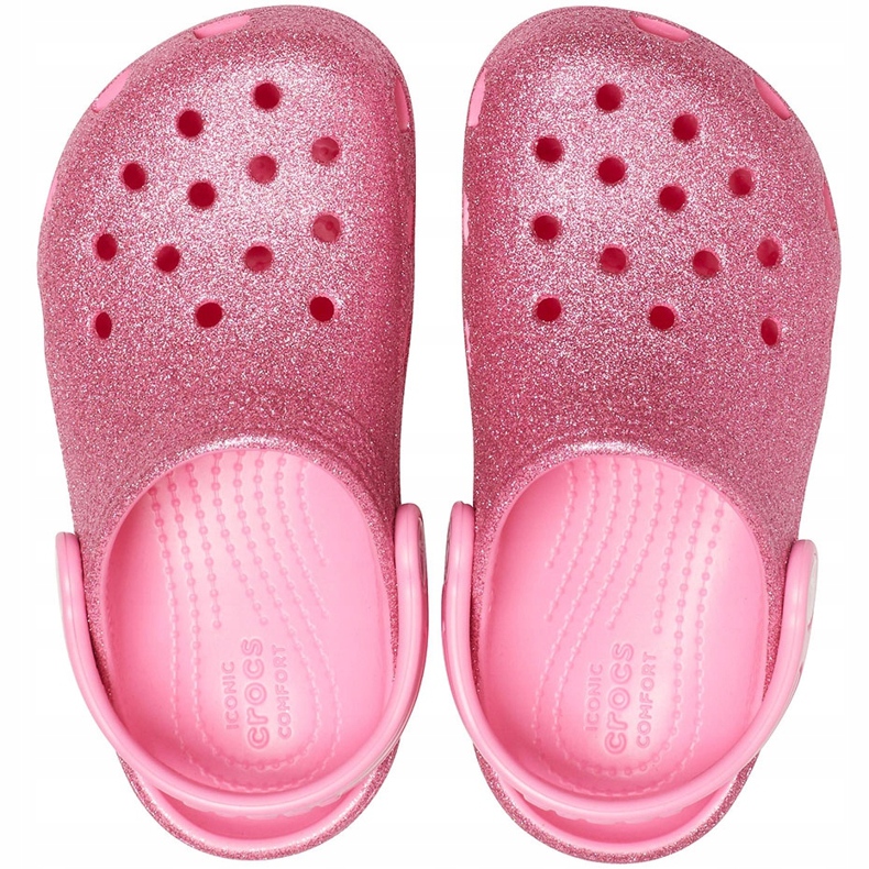 Crocs Kinder Classic Glitzer Clog rosa 205441 669 1