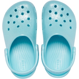 Crocs Kinder Classic Glitzer Clog blau 205441 4O9 1
