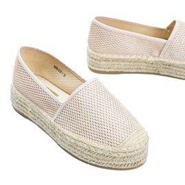 Beige Espadrilles auf dicker Lia-Sohle 1