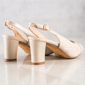 SHELOVET Elegante Sandalen mit hohem Absatz beige 1