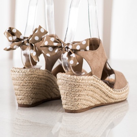 Evento Espadrilles-Sandalen mit Schleife braun 1