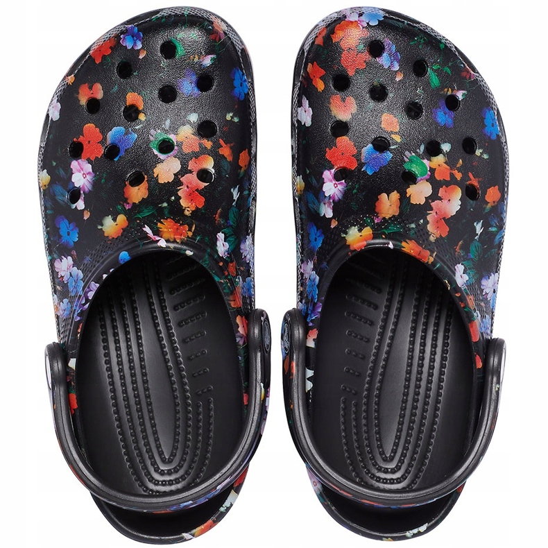 Crocs Damen Classic Printed Floral Clog schwarz-farbig 206376 0C4 mehrfarbig 1