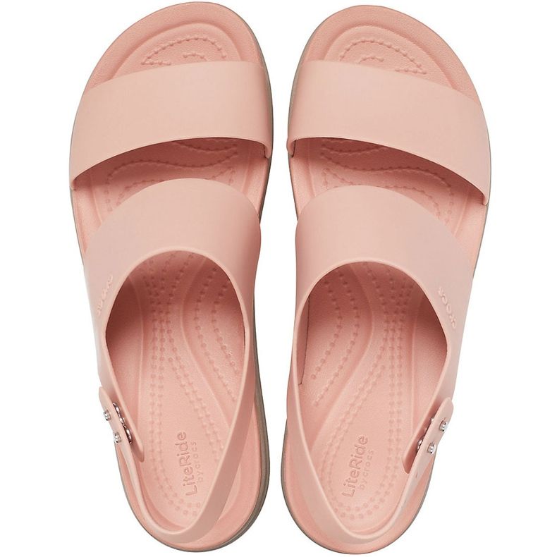 Crocs Damen Sandalen Brooklyn Low Wedge rosa-beige 206453 6RT 1