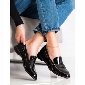 Sergio Leone lackierte Mokassins schwarz 1