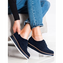 Renda Durchbrochene Schuhe auf der Plattform marineblau blau 2
