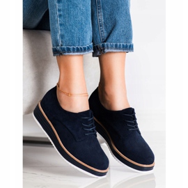 Renda Durchbrochene Schuhe auf der Plattform marineblau blau 1