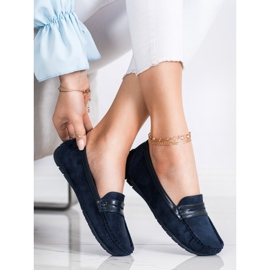 SHELOVET Bequeme blaue Loafer marineblau 1