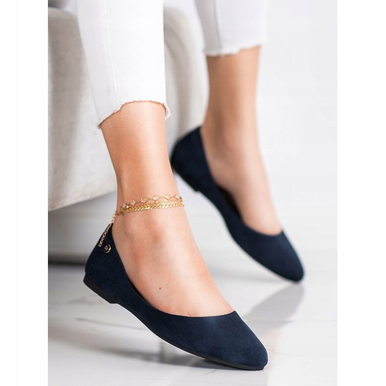 Klassische Sergio Leone Ballerinas marineblau blau 2