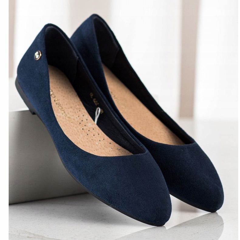 Klassische Sergio Leone Ballerinas navy blau blau 1