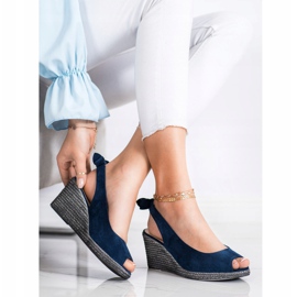 Slip-on-Sandalen auf dem VINCEZA-Keil marineblau blau 1