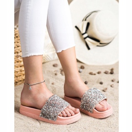 Seastar Modische Hausschuhe auf der Plattform rosa mehrfarbig 1