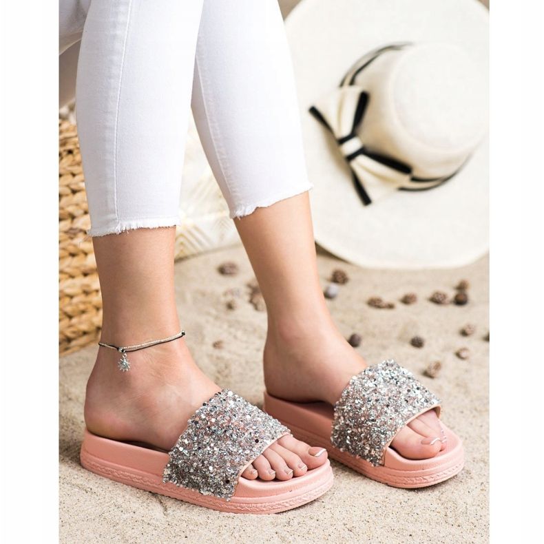 Seastar Modische Hausschuhe auf der Plattform rosa mehrfarbig 1