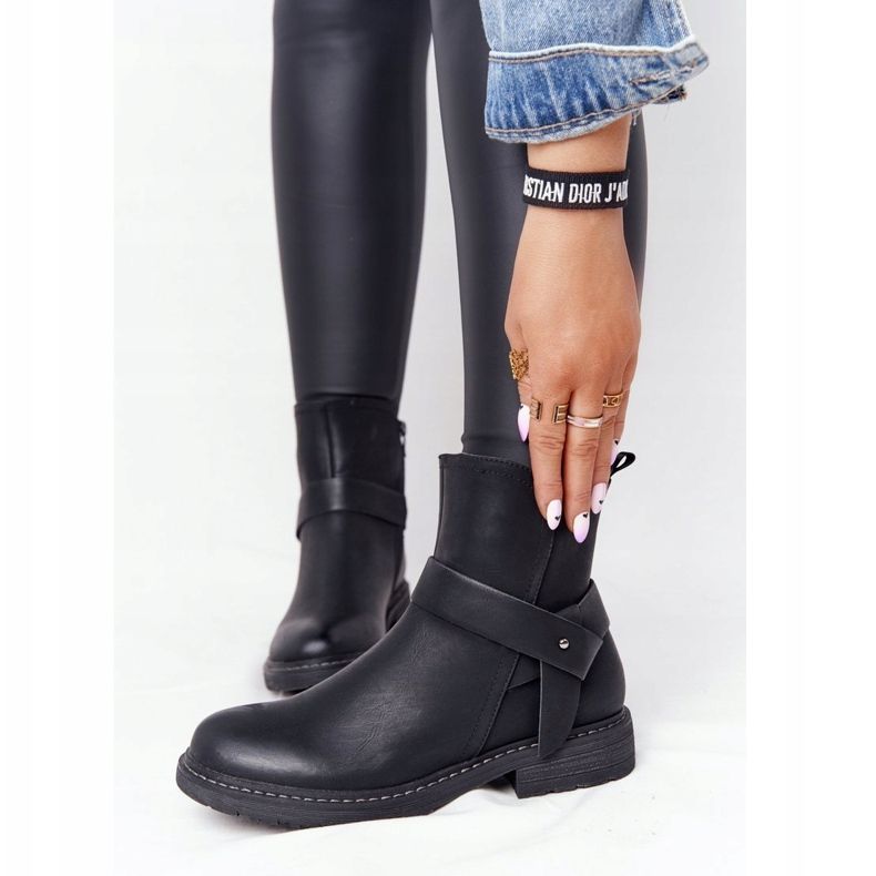 PJ1 Schwarze warme Stiefel für Damen Workers Alivia 2