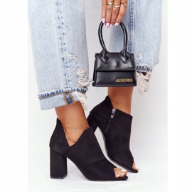 Frühling Wildleder Stiefel On A Post Vinceza 21-17095 Schwarz 2