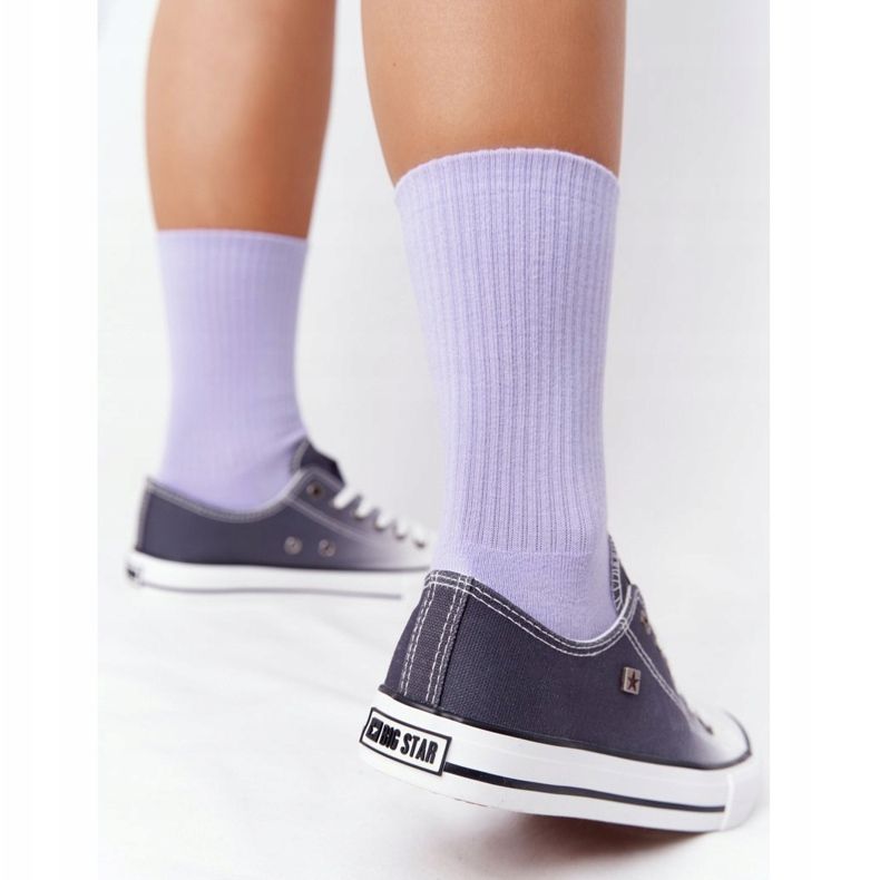 Damen Sneaker Big Star HH274128 Ombre Schwarz weiß 1