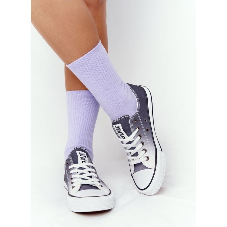 Damen Sneaker Big Star HH274128 Ombre Schwarz weiß 2