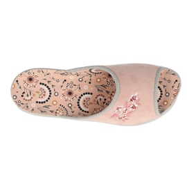 Befado Damenschuhe Blume VIKI 254D126 rosa silber- grau 1