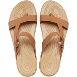 Crocs Damen Sandalen Tulum Toe Post Caramel 206 108 277 braun mehrfarbig 1