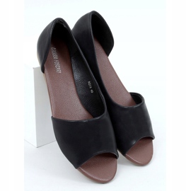 Schwarze Ballerinas mit Cut-Outs 8278 Schwarz 1