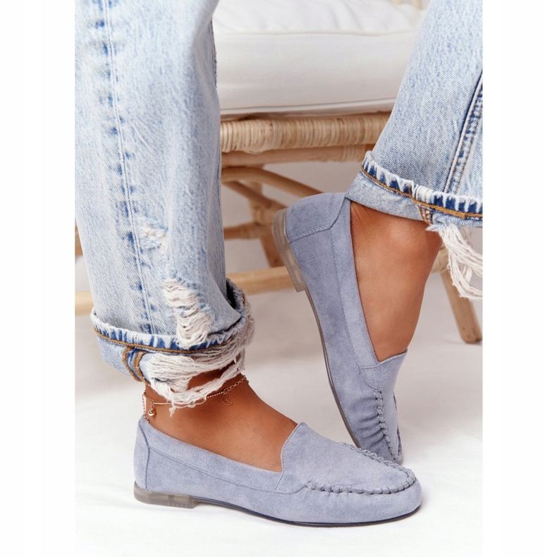 Wildleder Loafer Sergio Leone MK722 Blau 1