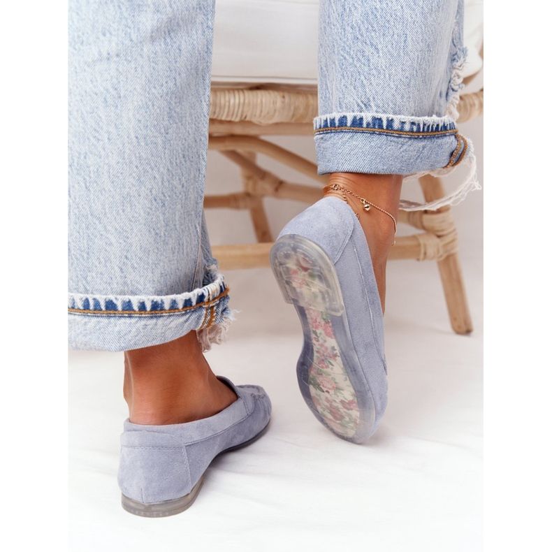 Wildleder Loafer Sergio Leone MK722 Blau 2