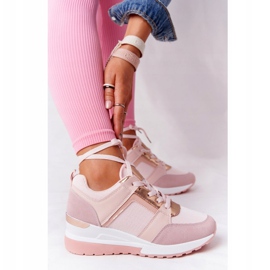 PS1 Sneakers mit Keilabsatz Rosa Bye Bye Love golden 1