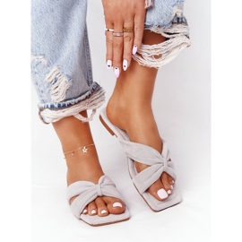 PS1 Damen Hausschuhe Velours Grau Vanilla Sky 1