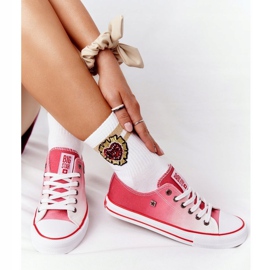 Damen Sneaker Big Star HH274130 Ombre Rot weiß 1