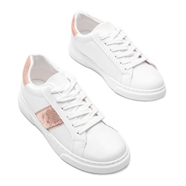 Weiße Sneakers verziert mit Ana-Pailletten 1
