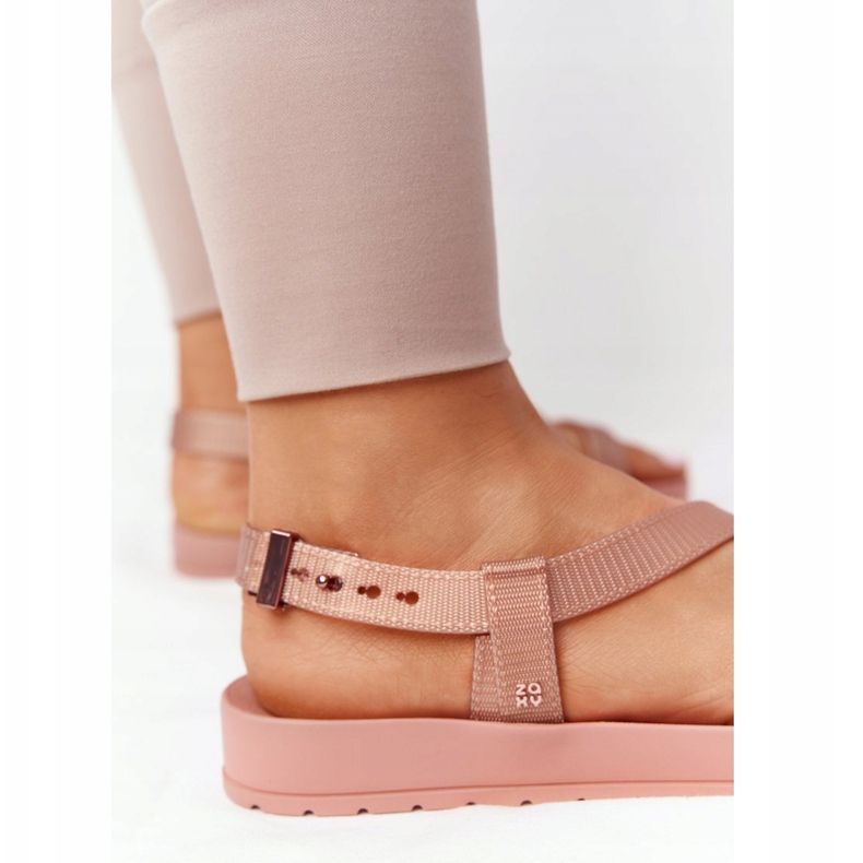 Duftende umweltfreundliche Gummisandalen ZAXY HH285167 Nude beige rosa 1