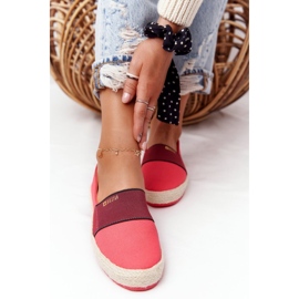 Rote Espadrilles auf geflochtener Sohle Big Star HH274478 1