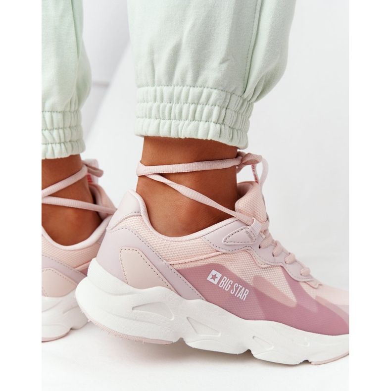Damen Sportschuhe Memory Foam Big Star HH274811 Pink rosa 1