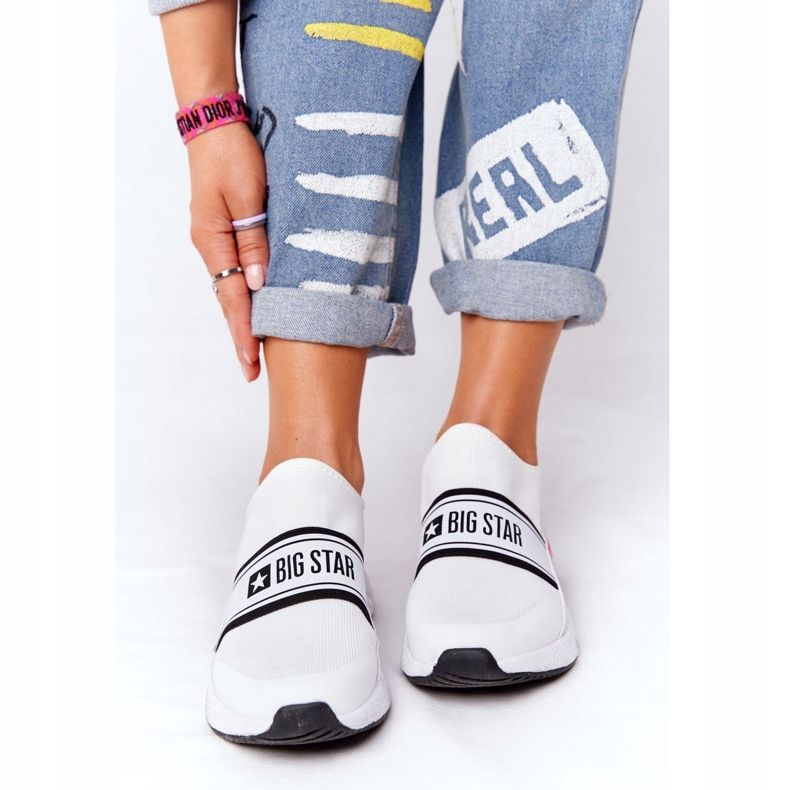 Sportschuhe Slip-On Memory Foam Big Star HH274538 Weiß 2