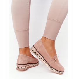 Mokassins auf der Plattform Laura Messi 2284 Pink rosa 1