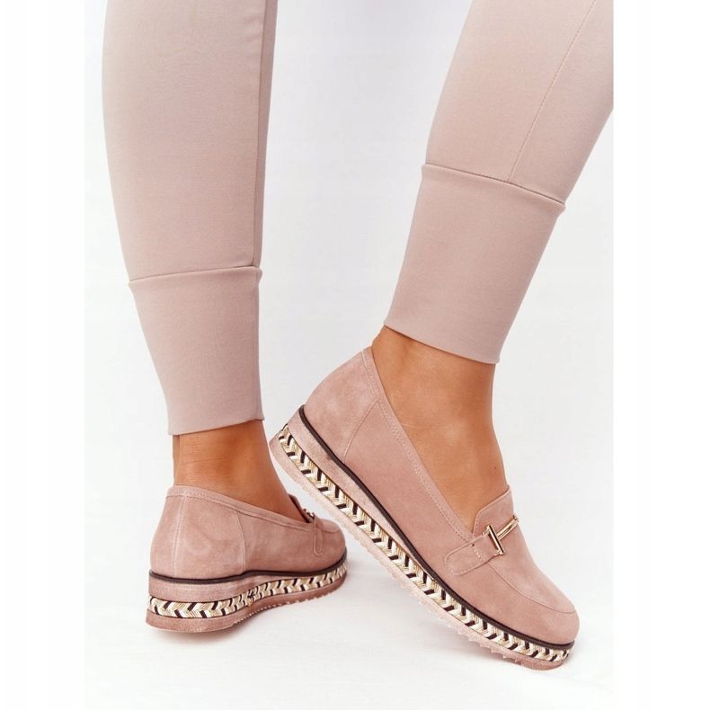 Mokassins auf der Plattform Laura Messi 2284 Pink rosa 1