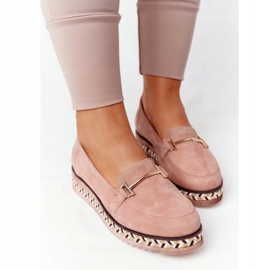 Mokassins auf der Plattform Laura Messi 2284 Pink rosa 2