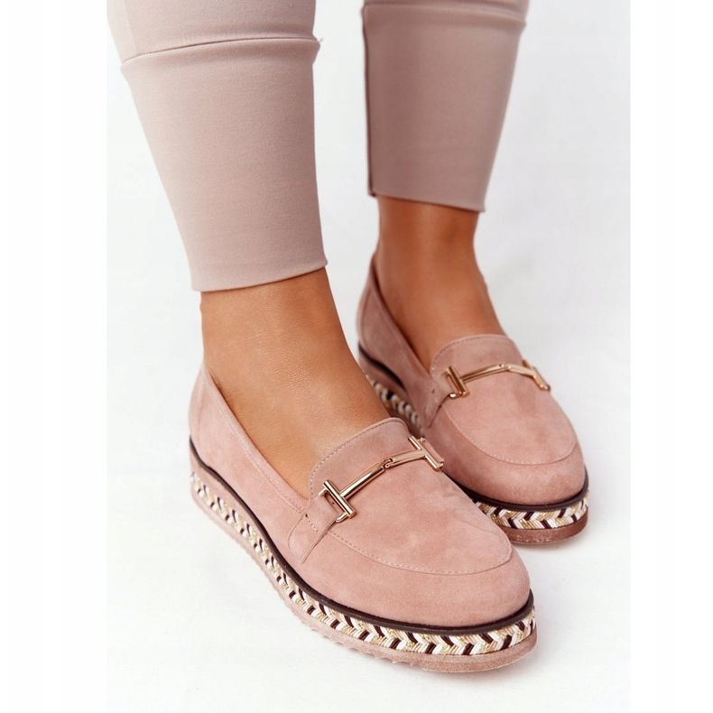 Mokassins auf der Plattform Laura Messi 2284 Pink rosa 2