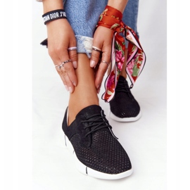 EVE Damen Sportschuhe aus schwarzem Leder Tagesausflug 1