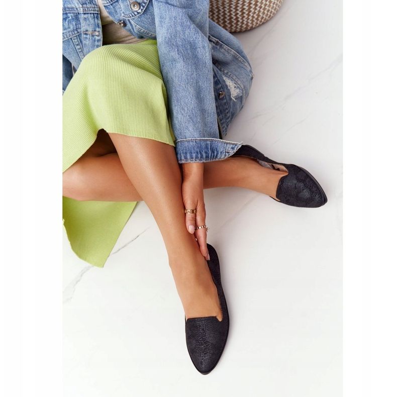 Damen Loafer Sergio Leone MK700 Wildleder Schwarz 1